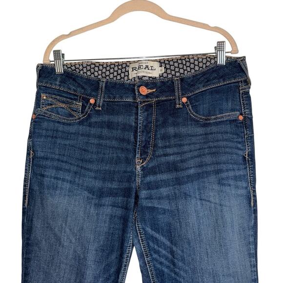 Ariat Sz 32R REAL Denim Bootcut Jeans Whipstitch Western Cowgirl Workwear - Picture 3 of 11